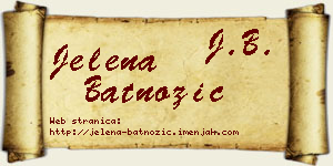 Jelena Batnožić vizit kartica